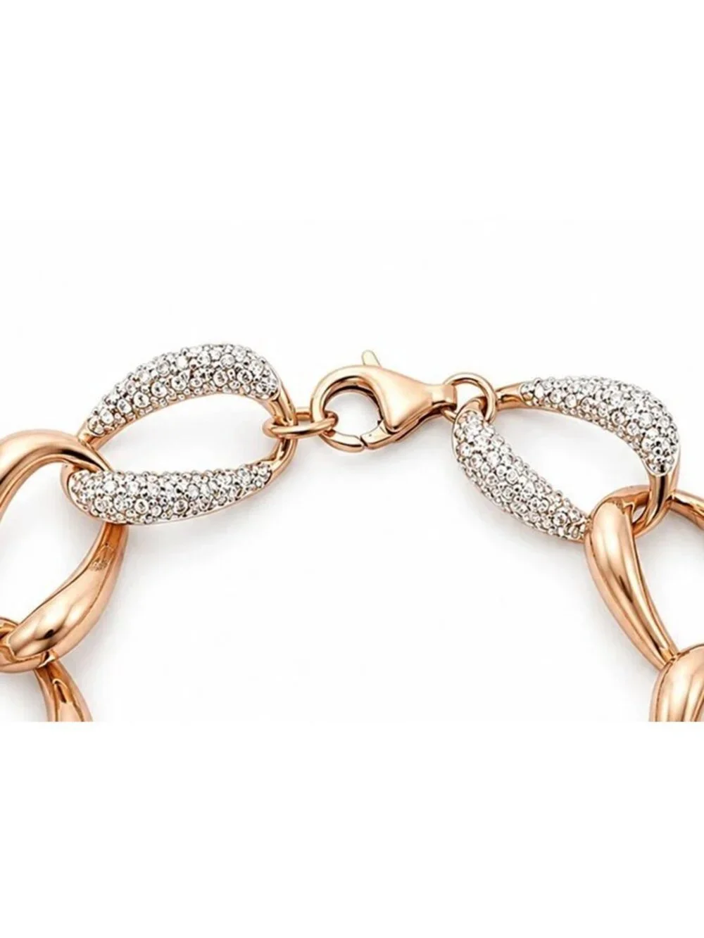 Created White Sapphire Bracelet 14k Rose Gold Plated (.925)